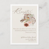 Receptie Bloemen Vaten Western Land Bruiloft Informatiekaartje (Voorkant)