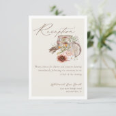 Receptie Bloemen Vaten Western Land Bruiloft Informatiekaartje (Staand voorkant)