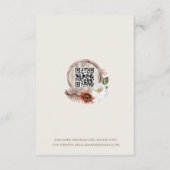 Receptie Bloemen Vaten Western Land Bruiloft Informatiekaartje (Achterkant)