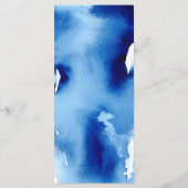 RECEPTIE BRUILOFT MENU stijlvolle marine waterverf (Achterkant)