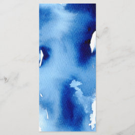 RECEPTIE BRUILOFT MENU stijlvolle marine waterverf