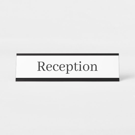 Receptie Desk Naam Bord Bureau Naambordje (Voorkant)