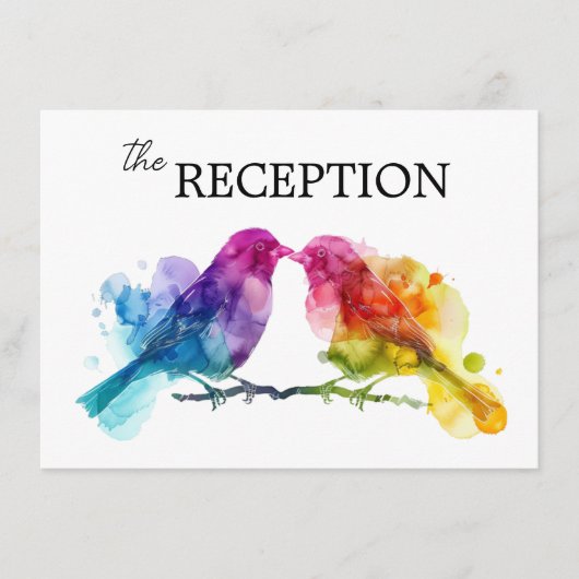 Receptie DETAILS Regenboog Lovebirds Informatiekaartje (Voorkant)