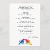 Receptie DETAILS Regenboog Lovebirds Informatiekaartje (Achterkant)