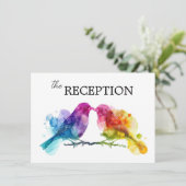 Receptie DETAILS Regenboog Lovebirds Informatiekaartje (Staand voorkant)