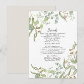 Receptie Details Rustieke wijnmakerij Eucalyptus F Kaart (Voorkant / Achterkant)