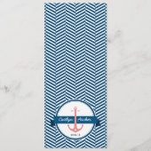 RECEPTIE DINER MENU monogram nautisch anker (Voorkant)