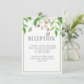 Receptie Eenvoudige Moderne Bladeren Greenery Hexa Kaart (Staand voorkant)