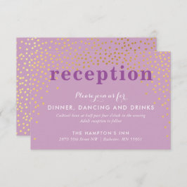 RECEPTIE FEEST rustieke chique gouden confetti paa Kaart