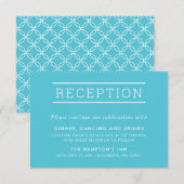 RECEPTIE INSERT eenvoudig modern type turquoise bl Kaart (Voorkant / Achterkant)