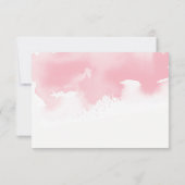 RECEPTIE KAART stijlvolle waterverf blush roze gri (Achterkant)