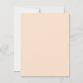 Receptie Kaart voor Peach Rustic Wedding Notitiekaartje (Achterkant)