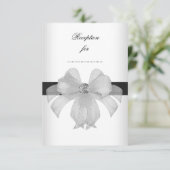 Receptie Kaart Zwart Wit Diamond Universal (Staand voorkant)