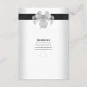 Receptie Kaart Zwart Wit Diamond Universal (Achterkant)