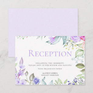 Receptie   Lente Roze Sering Bloemenkader Kaart