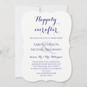 Receptie na de bruiloft Gelukkig Middernachtblauw Kaart (Voorkant)