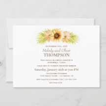 Receptie na de bruiloft Rustieke Zonnebloem