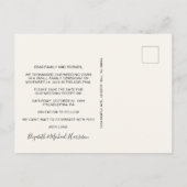 Receptie na de bruiloft Save The Date Crème Aankondigingskaart (Achterkant)