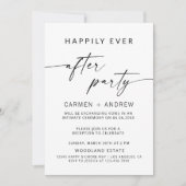 Receptie Party uitnodiging, gelukkig ooit na par Kaart (Voorkant)