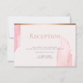 receptie | Pink Blush Waterverf Wash Kaart (Voorkant)