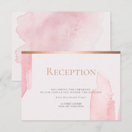 receptie | Pink Blush Waterverf Wash Kaart