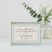 Receptie Rustic Lace w Aged Linen Kaart (Staand voorkant)