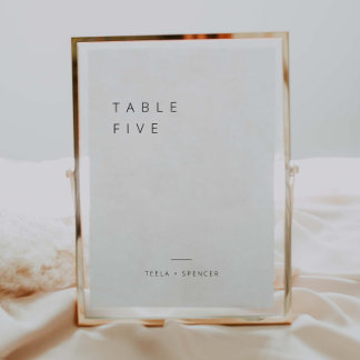 Receptie Tafelnummer Minimalistische Decor Kaart T