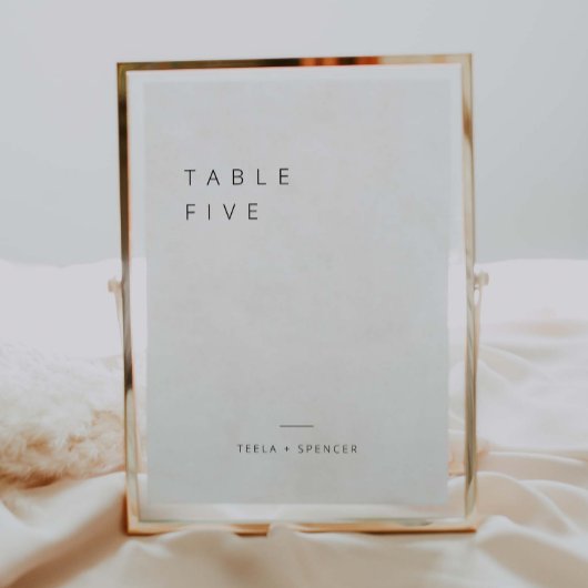 Receptie Tafelnummer Minimalistische Decor Kaart T