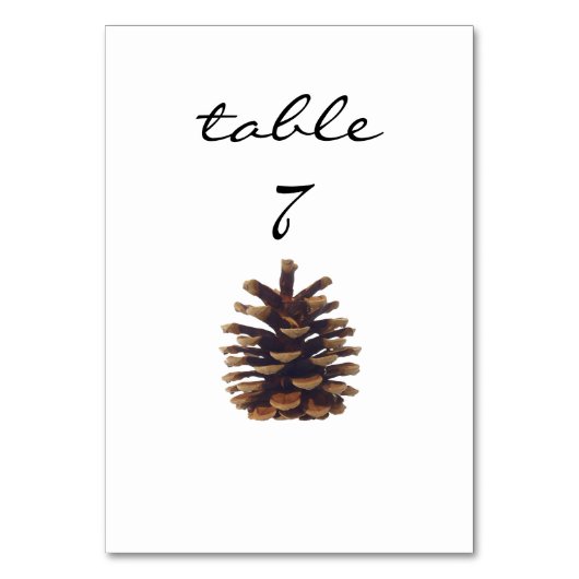 Receptie Tafelnummer Rustieke Pinecone (Achterkant)