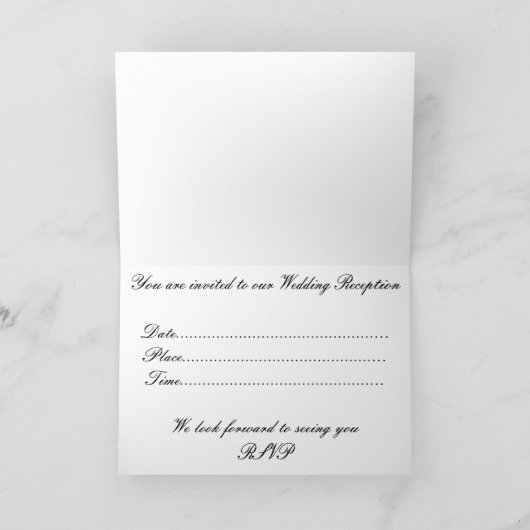 Receptie Uitnodiging Red Rose (Binnen)