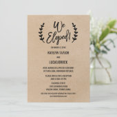 Receptie van crustige Chic Faux Kraft Kaart (Staand voorkant)