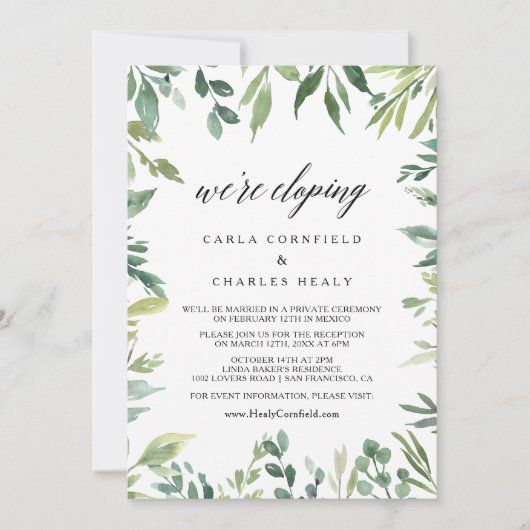 Receptie van moderne groene lozingen kaart (Voorkant)