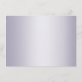 receptie | Violet Silver Shimmer Stripes Monogram Informatiekaartje (Achterkant)