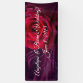 receptie voor rode rozenbruiloft spandoek (Verticaal)