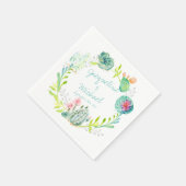 Receptie Vrijgezellenfeest Cactus Succulent Desert Servet (Hoek)