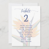 Receptie Zittafel Nummer Namen Lijst Kaarten (Voorkant)