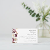 Receptieaanvraag | Bourgondische Herfst Vrijgezell Informatiekaartje (Staand voorkant)