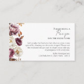 Receptieaanvraag | Bourgondische Herfst Vrijgezell Informatiekaartje (Voorkant)