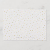 Receptiekaart met bewerkbare gouden glitterschrift informatiekaartje (Achterkant)