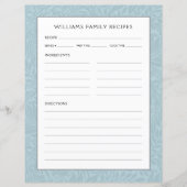 Receptiepagina voor familienaam |  Blauwe Bloem (Voorkant)