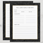 Receptiepagina voor familienaam |  zwarte bloem (Voorkant / Achterkant)