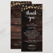 Receptieplaats instelling Dank u, Kraft Kaarten (Voorkant / Achterkant)
