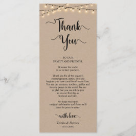 Receptieplaats instelling Dank u, Kraft Kaarten