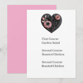 Reception Menu Card Wedding Heart (Voorkant / Achterkant)