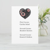 Reception Menu Card Wedding Heart (Staand voorkant)