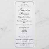 Reception Program -Black White Infinity Scroll, Menu (Voorkant)