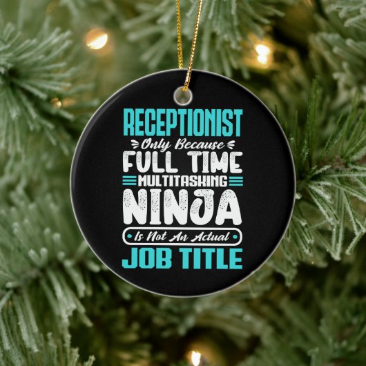 Receptionist Functie Titel Beroep Kantoormedewerke Keramisch Ornament (Boom)