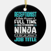 Receptionist Functie Titel Beroep Kantoormedewerke Keramisch Ornament (Voorkant)