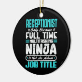 Receptionist Functie Titel Beroep Kantoormedewerke Keramisch Ornament (Links)