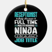 Receptionist Functie Titel Beroep Kantoormedewerke Keramisch Ornament (Achterkant)